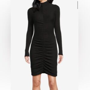 Michael Stars Los Angeles Romi Ruched Front Ribbed Dress - XL